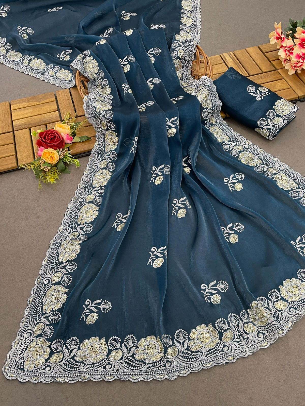 DDH 110 Zimmy Choo Silk Party Wear Sarees Wholesale Shop In Surat